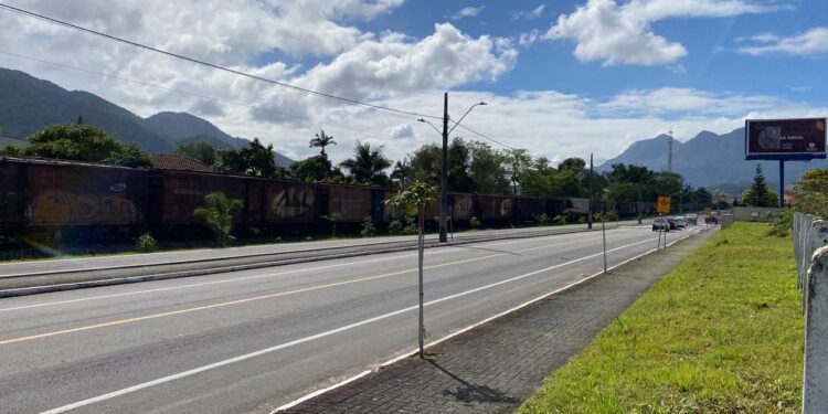 Trem está totalmente parado em Jaraguá do Sul