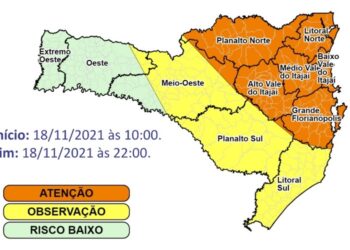 Defesa Civil de SC alerta para risco de deslizamentos e alagamentos na região de Jaraguá do Sul