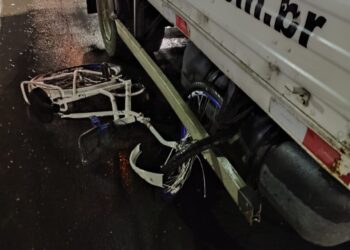 Homem fica ferido após ser atropelado por caminhão na BR-280, em Guaramirim