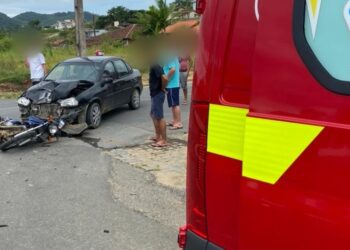 Motociclista tem fratura após colisão com carro em Massaranduba
