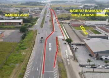 Mudança no trânsito é realizada na BR-280, em Guaramirim