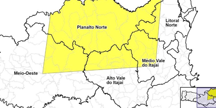 Defesa Civil alerta para possibilidade de temporal com raios e granizo na região de Jaraguá do Sul