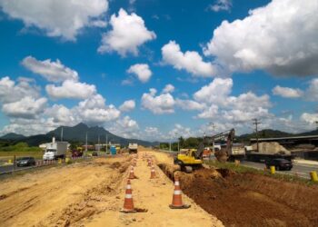 Seguem as obras no trecho estadualizado da BR-280, em Guaramirim
