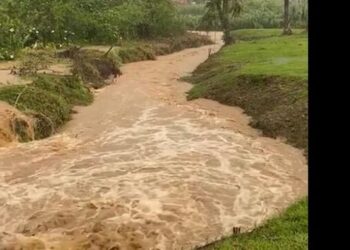 [Vídeo] Tromba d’água é registrada em ribeirão em Jaraguá do Sul