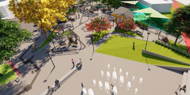 Entregue a ordem de serviço para revitalização da Praça Ângelo Piazera, em Jaraguá do Sul