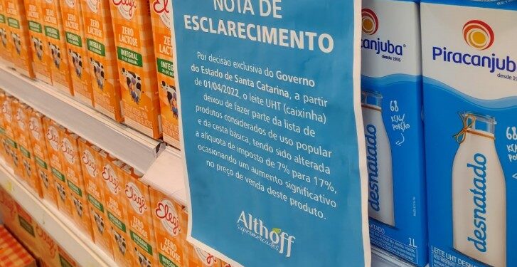 Projeto com reduções de ICMS de leite e alimentos é encaminhado para Assembleia Legislativa
