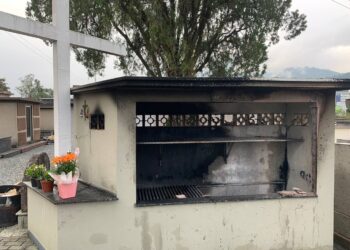 Incêndio atinge velário em cemitério de Jaraguá do Sul
