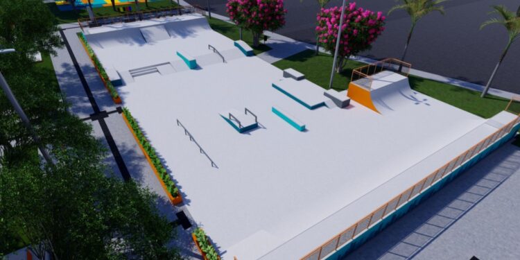 Segunda etapa de obras do Parque Arena terá moderna pista de skate em Jaraguá