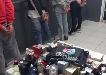 [Fotos] Quadrilha do Paraná é presa após arrombamentos de lojas em Jaraguá do Sul