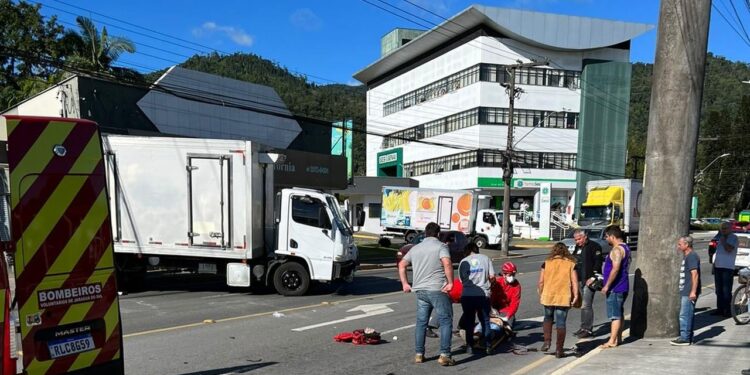 Homem fica gravemente ferido após acidente em Jaraguá do Sul
