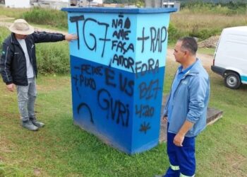 Vândalos picham Samae de Jaraguá do Sul: “É us guri”