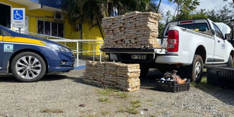 [Vídeo] Cerca de 300 kg de maconha são apreendidos pela PRF em Barra Velha