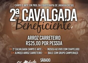 Cavalgada beneficente arrecada recursos para equoterapia de Jaraguá do Sul