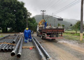 Iniciam as obras para retirada da tubulação da SCGÁS na Ponte do Portal