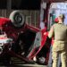 Carro capota em Jaraguá do Sul