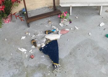 Gruta é alvo de vândalo e imagem de Nossa Senhora é quebrada em Jaraguá