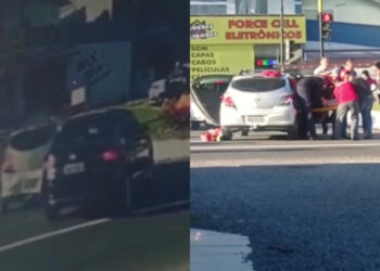 [Vídeo] Mulher fica ferida após acidente em Jaraguá do Sul