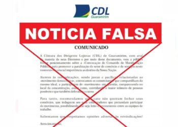 É falso que CDL de Guaramirim vai promover paralisação nos setores de comércio e serviços