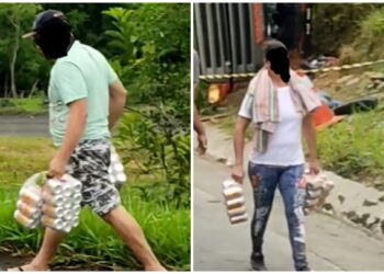 Caminhoneiro morre em acidente e pessoas saqueiam carga de cerveja em SC