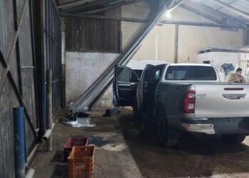 Quatro homens são presos enquanto desmanchavam camionete furtada em Barra Velha