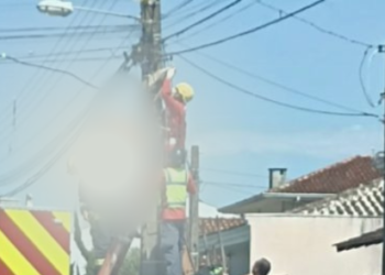 Homem morre após sofrer choque elétrico em Joinville