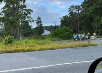 Manifestantes bloqueiam saída da Transpetro em Guaramirim