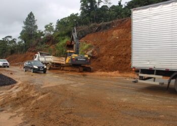 Defesa Civil de Guaramirim emite alerta para motoristas que trafegam pela SC 108
