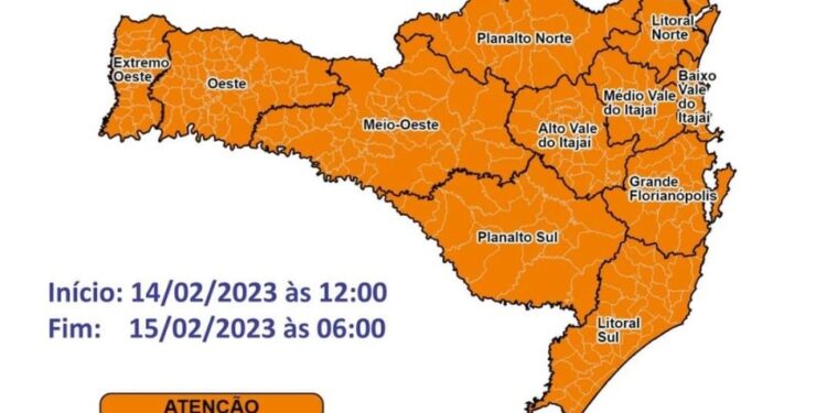 Jaraguá e região devem registrar chuva intensa com risco de alagamento nesta terça-feira (14)