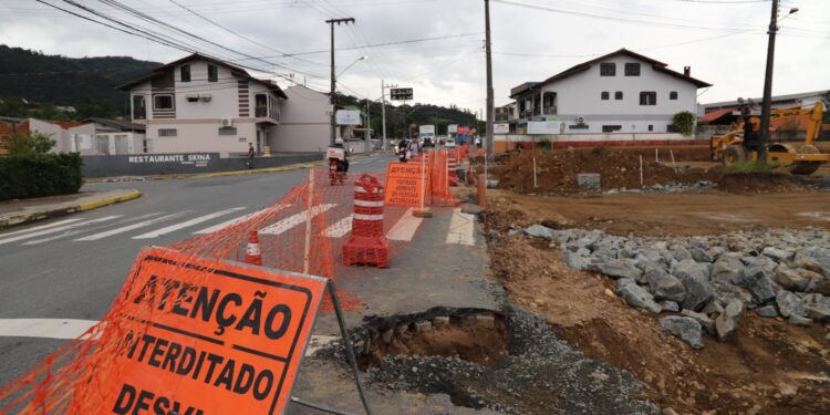 Avançam as obras no terceiro trecho da Via Verde, em Jaraguá do Sul