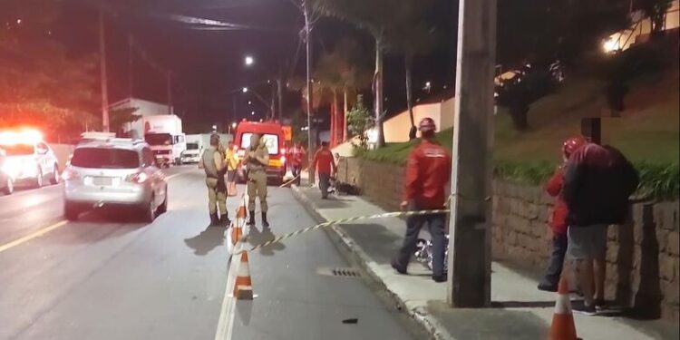 Motociclista morre após acidente em Jaraguá do Sul