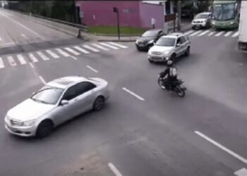 Vídeo mostra série de acidentes em Jaraguá do Sul