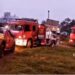 Galpão fica destruído após incêndio em Jaraguá do Sul