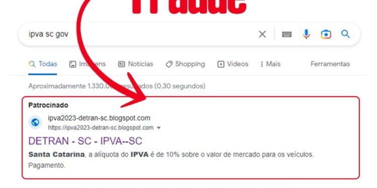 Detran/SC alerta para golpe de site falso oferecendo desconto no IPVA