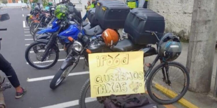 Motoboys de Jaraguá do Sul fazem manifestação contra Ifood