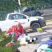 Motociclista e pedestre ficam feridos após atropelamento em Jaraguá do Sul
