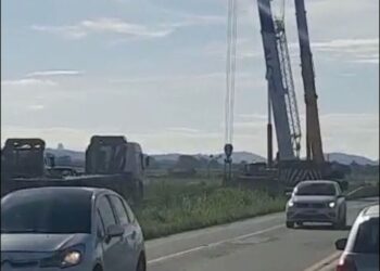 [Vídeo] Obras de duplicação da BR-280 deixam trânsito lento em Guaramirim