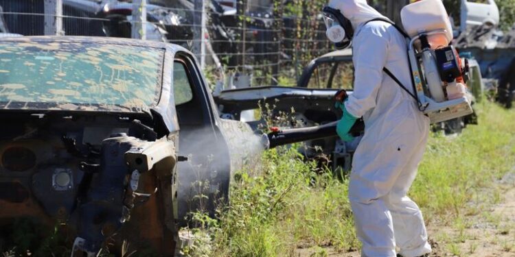 Jaraguá do Sul faz aplicação de inseticida contra o Aedes aegypti