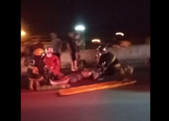 [Vídeo] Acidente com carro e moto deixa duas pessoas feridas em Guaramirim