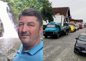 [Vídeo] Amigos e familiares se despedem de caminhoneiro de Pomerode que morreu em acidente em Minas Gerais