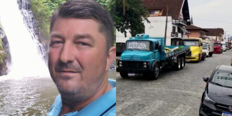 [Vídeo] Amigos e familiares se despedem de caminhoneiro de Pomerode que morreu em acidente em Minas Gerais