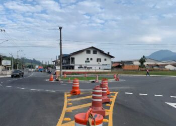 Confira como ficará o trânsito na rotatória do bairro Ilha da Figueira, em Jaraguá