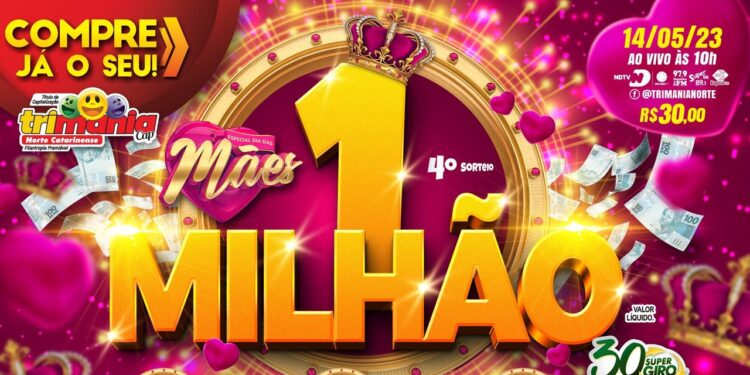 Trimania sorteia R$ 1 milhão no Dia das Mães
