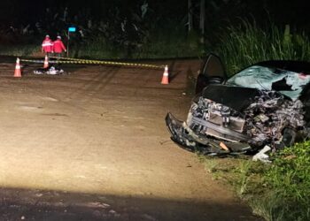 [Fotos] Motorista envolvido em acidente com morte na BR-280 fugiu do local, segundo PRF