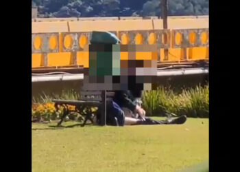 [Vídeo] Jovem casal é flagrado em “momento íntimo” na Via Verde, em Jaraguá do Sul