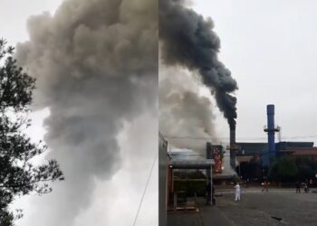 [Vídeos e fotos] Incêndio atinge a empresa WEG, em Jaraguá do Sul