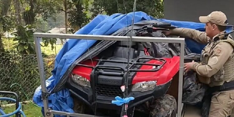 Quadriciclo e ferramentas furtados em Jaraguá do Sul são recuperados em Guaramirim