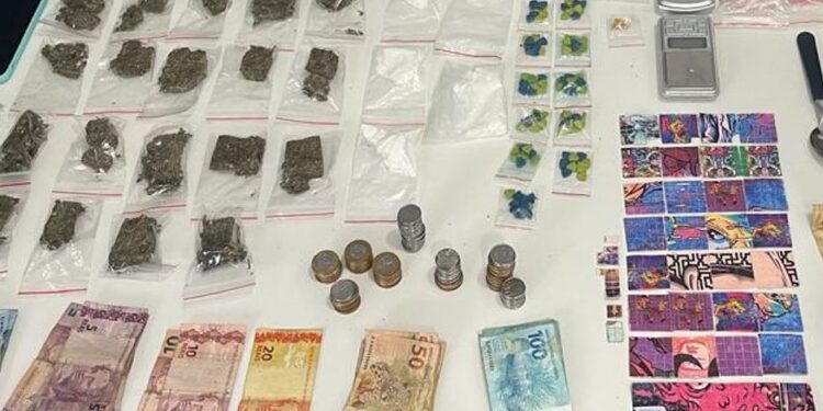 Policiais apreendem 1 mil micropontos de LSD e R$ 1,5 mil em residência de Corupá