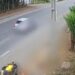 [Vídeo] Câmera de segurança flagra colisão em poste que matou motociclista em Joinville