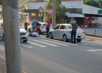 Mulher fica ferida após ser atropelada em Jaraguá do Sul