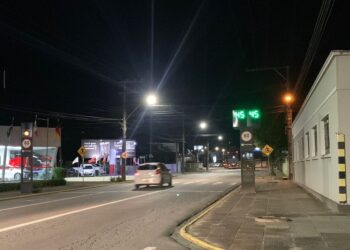 Lombadas eletrônicas são religadas em Jaraguá do Sul